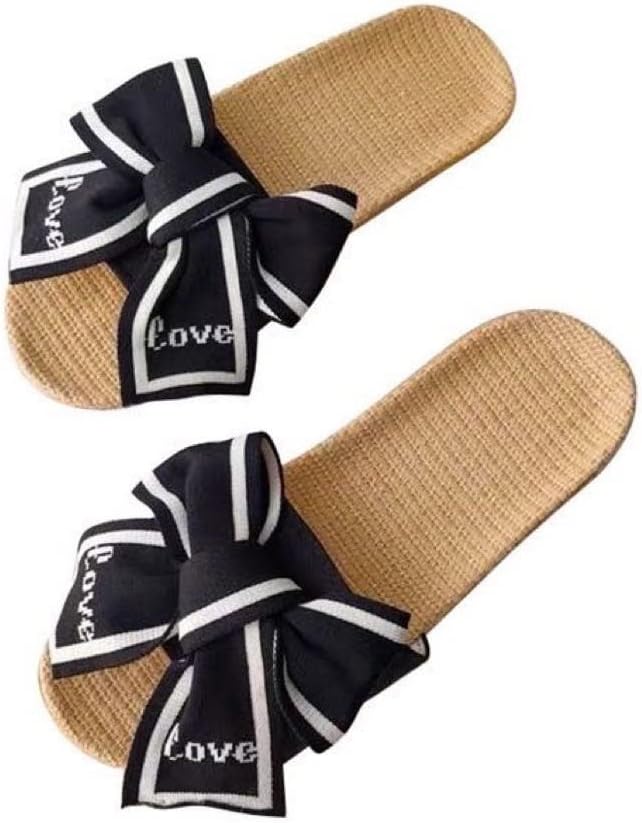 スリッパ レディース 麻 室内 夏用 洗える ルームシューズ 前開き おしゃれ サンダル レディース リボン 可愛い 通気吸汗 涼し サラサラ 快適 静音軽量 滑り止め ルームスリッパ リネン 履きやすい